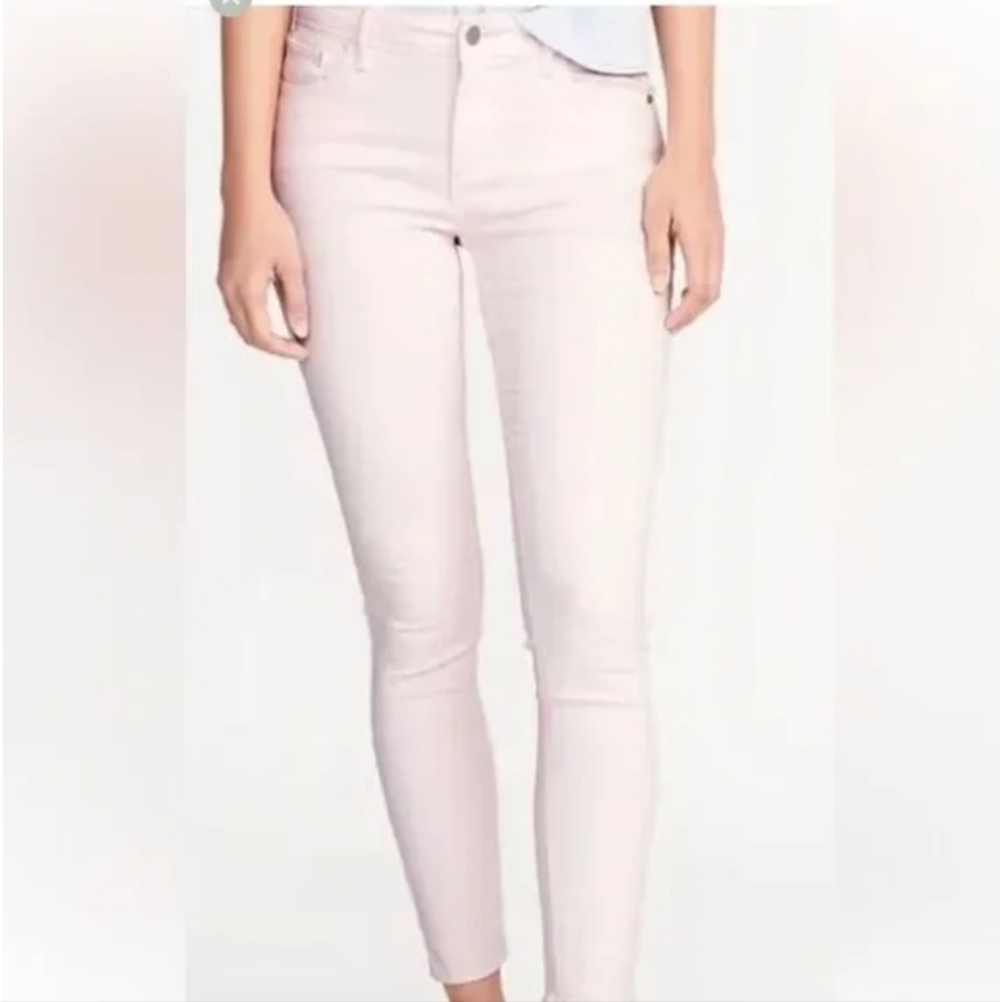 Old Navy Light Pink Rockstar Super Skinny High Rise Jeans Pant